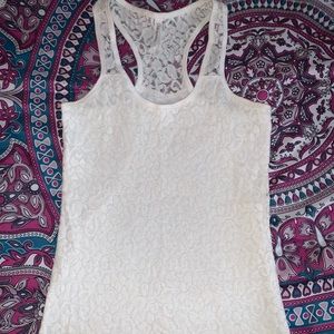 White lace tank top